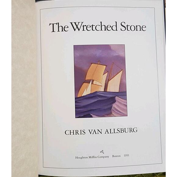 New 1991 HC DJ First Edition Wretched Stone Chris Van Allsburg Caldecott Winner - Picture 5 of 8